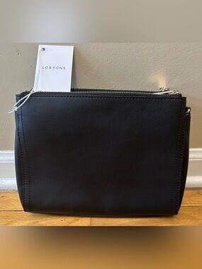 Lo & Sons The Pearl Pebble Cactus Crossbody Bag Black/Gold/Lavender. NWT